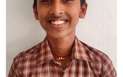 A proud moment for this Class VII student