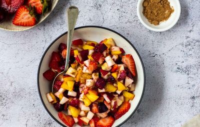 Iftar entrees: spiced fruit chaat and red lentil soup – recipe