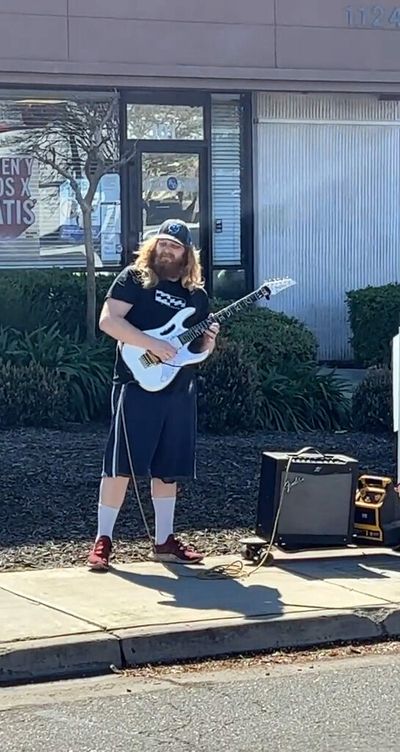 Heavy Dental: Rocker Dads Guitar Riff Protest Outside Dentists