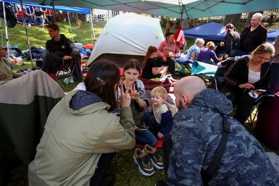 Camp of Ukrainians at the U.S.-Mexico border swells, as more refugees arrive