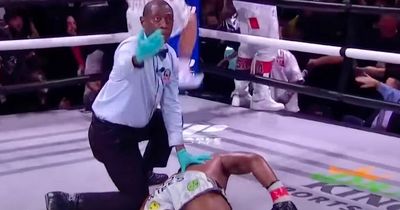 Jake Paul referee made desperate plea after stunning Tyron Woodley KO