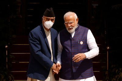 Nepal's prime minister visits India, meets Modi to deepen ties