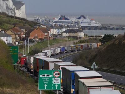 Gridlock at Dover as ferry shortages and bad weather cause huge queues of traffic