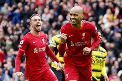 Liverpool 2-0 Watford: Diogo Jota and Fabinho send Reds top with tenth-straight Premier League win