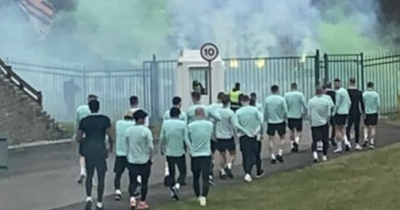 Celtic given rousing Rangers send-off as fans bring pyro party to Lennoxtown