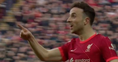 Diogo Jota's shout at Joe Gomez after pre-match Liverpool prediction comes true