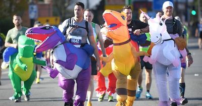From dinosaurs and superheroes to a shoe... The wildest Manchester Marathon outfits from over the years