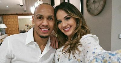 Fabinho's wife Rebeca Tavares proudly watches on as midfielder seals Liverpool FC win