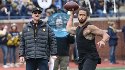 Watch: Colin Kaepernick’s workout during halftime of Michigan’s spring football game