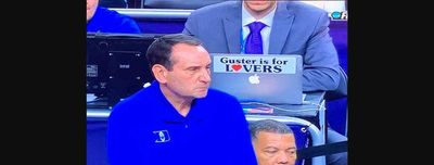 The ‘Guster is for Lovers’ laptop sticker distracting everyone during Duke – North Carolina, explained