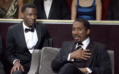 SNL: Jerrod Carmichael and Chris Redd parody Will Smith slapping Chris Rock ‘from POV of seat filler’