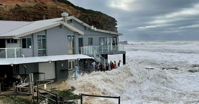 Redhead beach surf club smashed by wave