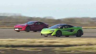 McLaren 600LT Challenges V12-Powered Ferrari 812 In A Drag Race