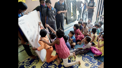 Bengaluru: Students turn teachers for their out-of-school peers in slums