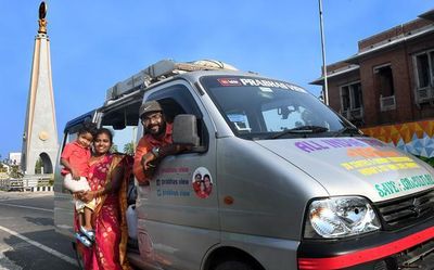 ‘Slept in the car, bathed at petrol bunks’: Meet India’s first ‘van family’, on a 100-day all-India tour