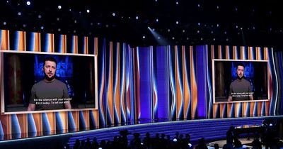 Ukrainian president Volodymyr Zelensky makes surprise Grammys appearance in video filmed in his bunker