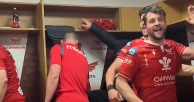 'That one's for Cubby!' Raucous scenes inside Scarlets dressing room emerge