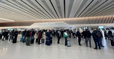 "A complete nightmare": The view from Manchester Airport this morning as passengers face more long queues