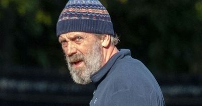 Hugh Laurie looks unrecognisable as he ditches clean-cut image for bushy beard