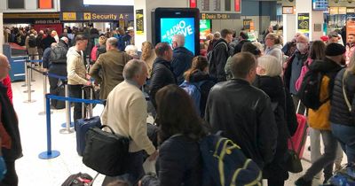 Airport chaos at Manchester and Birmingham with huge queues and 'nightmare' plane delays