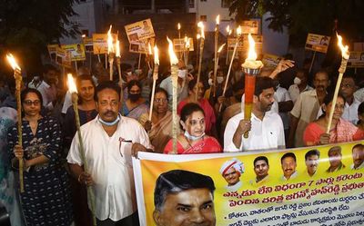 TDP holds protests against power tariff hike in city