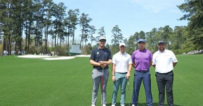 Shane Lowry shares snap with Rory McIlroy, Seamus Power and Padraig Harrington at Augusta National ahead of The Masters