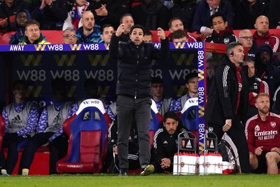 Mikel Arteta refutes claims pressure of top-four race got to Arsenal at Crystal Palace