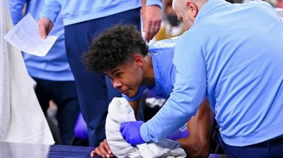 UNC Guard Puff Johnson Exits Late vs. Kansas After Appearing to Vomit on Court