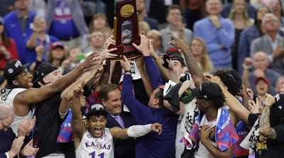 NCAA President Mark Emmert Botches Trophy Presentation After Kansas Wins National Title