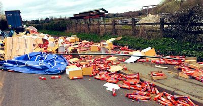 Lorry spills McVities biscuits on major road in Sandiacre