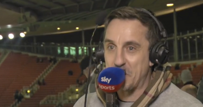 Gary Neville mocks Arsenal fans with social media message following Crystal Palace defeat