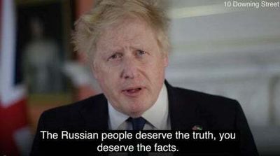 Boris Johnson appeals directly to Russians: don’t let Putin’s war crimes be in your name