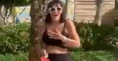 Martine McCutcheon, 45, wows in a black bikini as she shows off weight loss on holiday