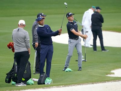 Tiger Woods hit the driving range cart on the fly like we all try to do and golf fans loved it