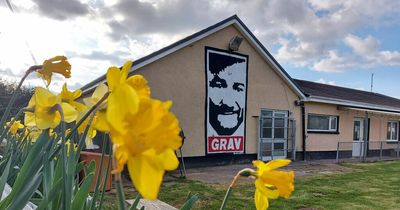 Family of late Welsh rugby great go outside to find giant mural of him painted on a nearby building