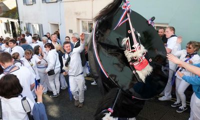 Woman died after hobby horse costume hit her in Cornwall, inquest hears