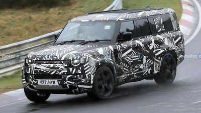 Land Rover Defender 130 Spied Leaning Through Corners At The 'Ring