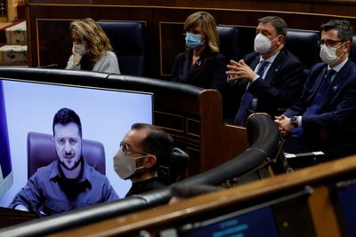 Invoking Guernica bombing, Ukraine's Zelenskiy urges Spain to force Russia out