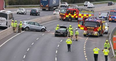 M7 crash: Gardai rush to scene as two people injured following horror motorway incident
