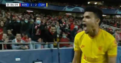 Jurgen Klopp's reaction spotted as Luis Diaz celebrates goal in front of Benfica fans