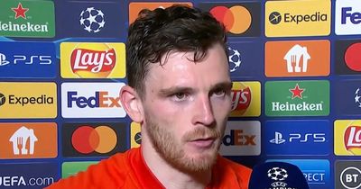 Andy Robertson sends message to Benfica fans after he has lighters thrown at him