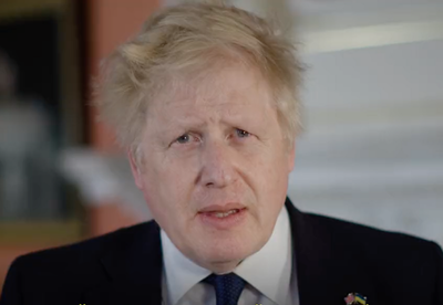 Boris Johnson calls on Russians to reject Vladimir Putin’s war in Ukraine