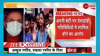 On Zee News show that drew NBDSA flak, visuals of JNU as Shehla Rashid's father alleged terror funding