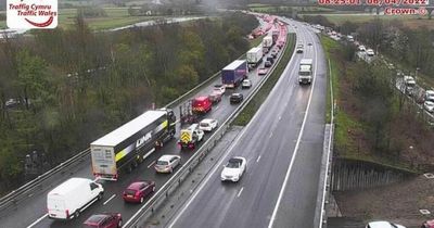 Why there was delays on the M4 in Swansea this morning