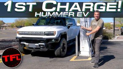 Watch How Quickly The 2022 GMC Hummer EV Charges From 350 KW Station