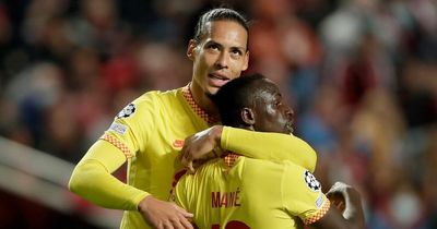 Sadio Mane teases Virgil van Dijk with six-word message after Liverpool's win over Benfica