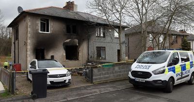 Scots woman and three kids rushed to hospital as devastating images show home destroyed by blaze