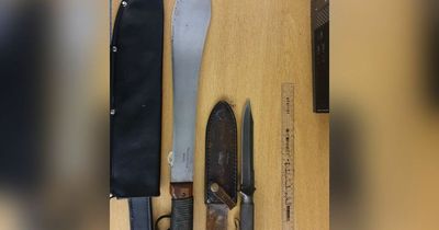 HUGE knives found among haul of weapons hidden at town centre car park