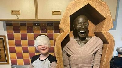 Dad’s A Mummy: Dad Took Son’s Ancient Egypt School Project Seriously And Built Life-Size Sarcophagus