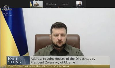 Volodymyr Zelensky silences Irish parliament all the way from Ukraine